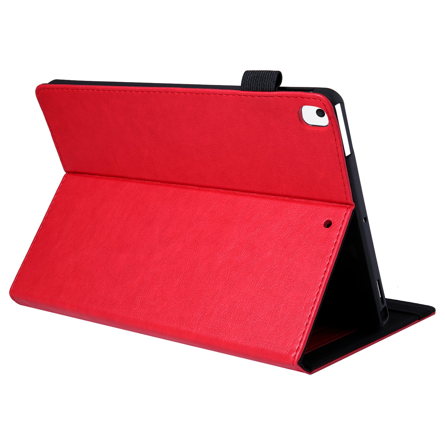 For iPad Air (2013) / Air 2 / iPad 9.7-inch (2017) / (2018) Tablet Case Leather Card Holders Flip Stand Cover - Red