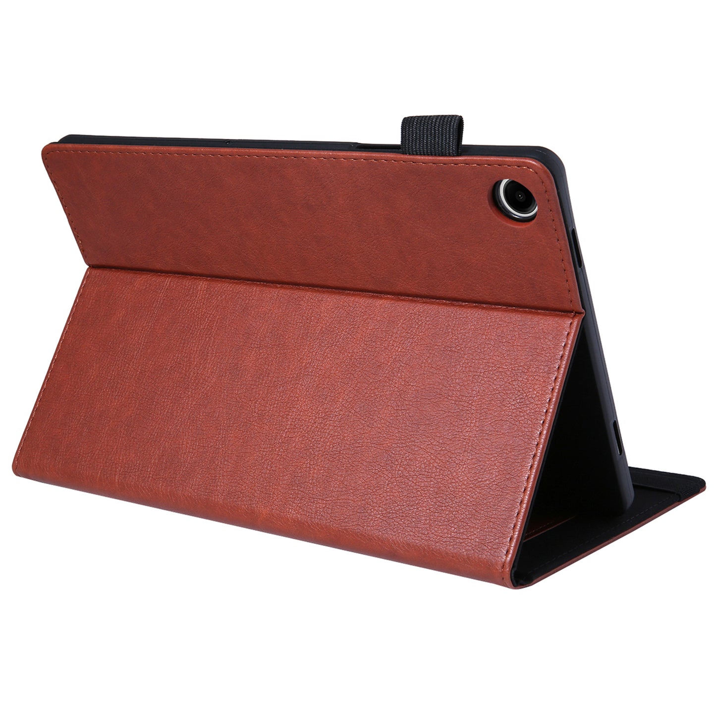 For Samsung Galaxy Tab A9 X110 Tablet Case Card Slots Protective Leather Flip Cover - Brown