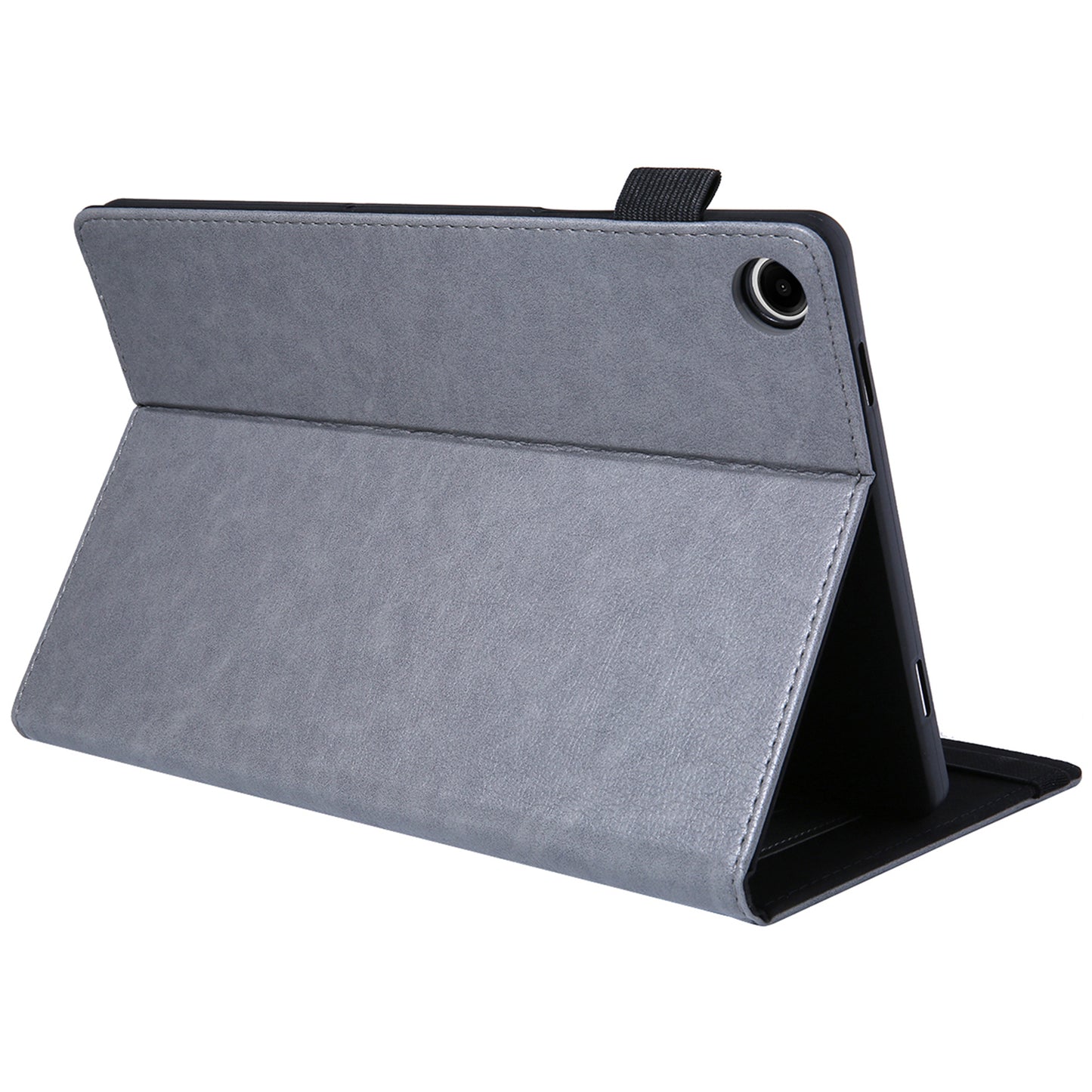 For Samsung Galaxy Tab A9 X110 Tablet Case Card Slots Protective Leather Flip Cover - Grey