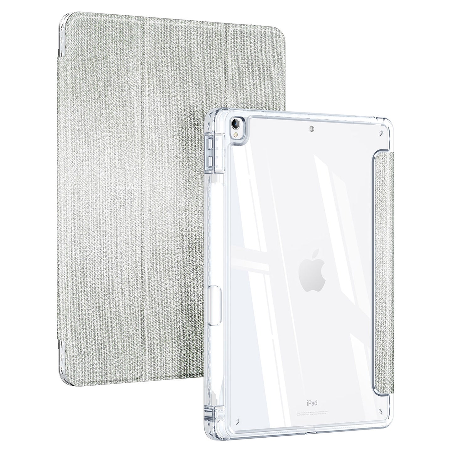 DUX DUCIS Unid Series For iPad 10.2 (2021) / (2020) / (2019) / iPad Air 10.5 inch (2019) / Pro 10.5-inch (2017) Leather Case Clear Back Cover - Light Green