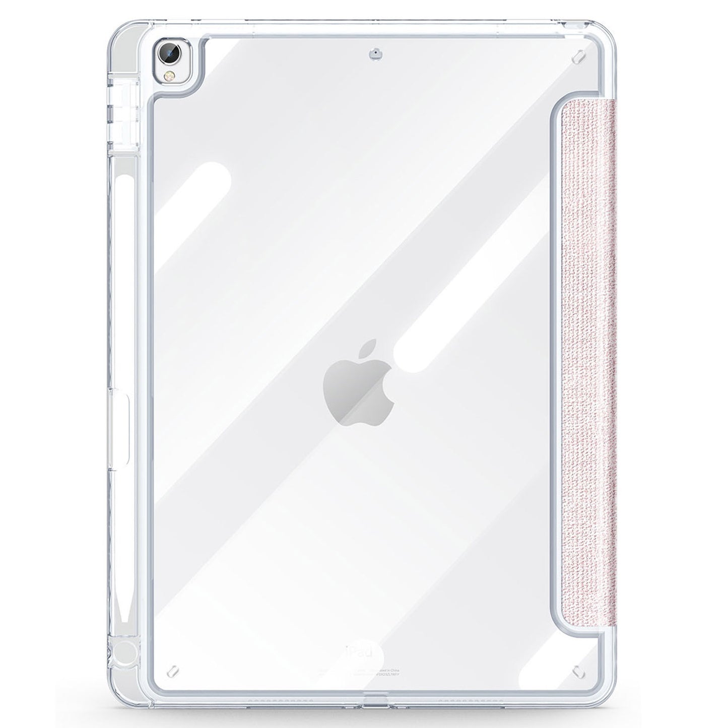 DUX DUCIS Unid Series For iPad 10.2 (2021) / (2020) / (2019) / iPad Air 10.5 inch (2019) / Pro 10.5-inch (2017) Leather Case Clear Back Cover - Light Pink