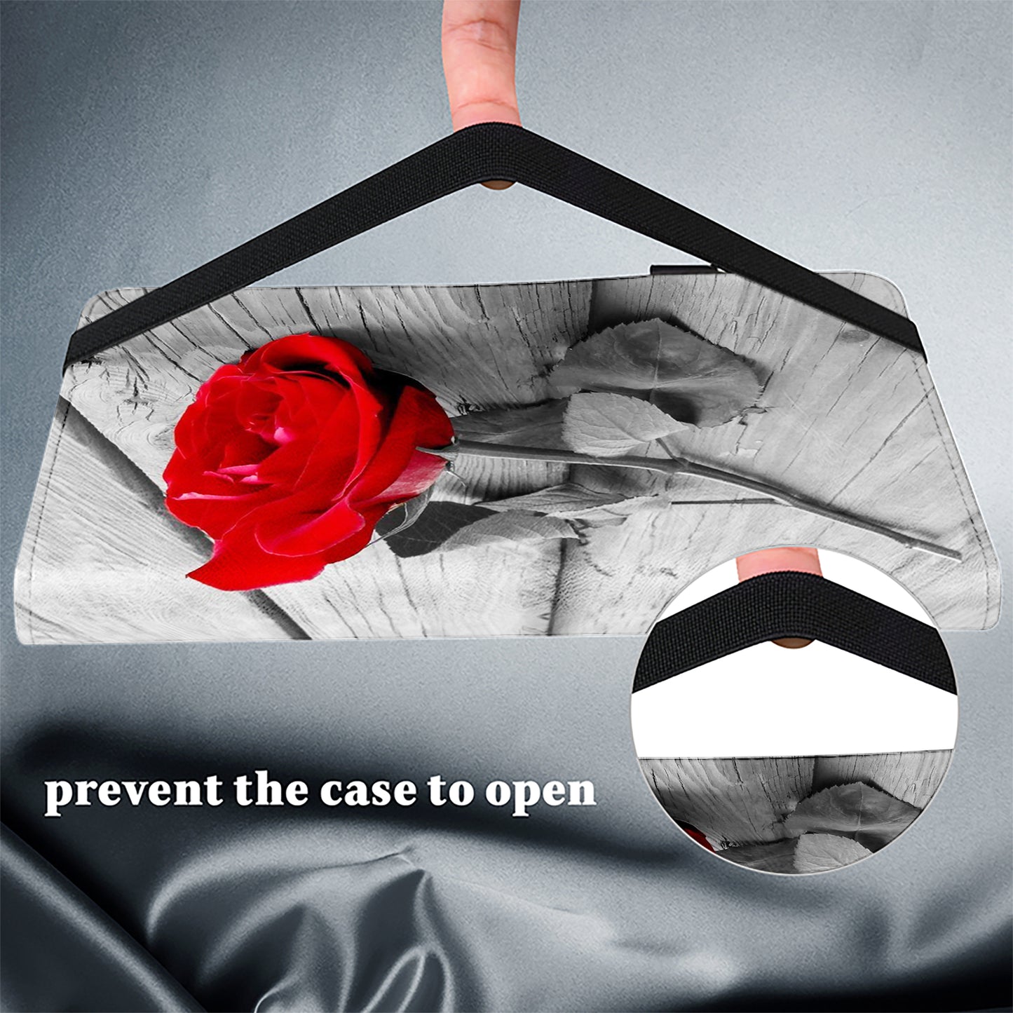 For Honor Pad X9 Case PU Leather Folio Stand Pattern Printing Tablet Cover - Rose