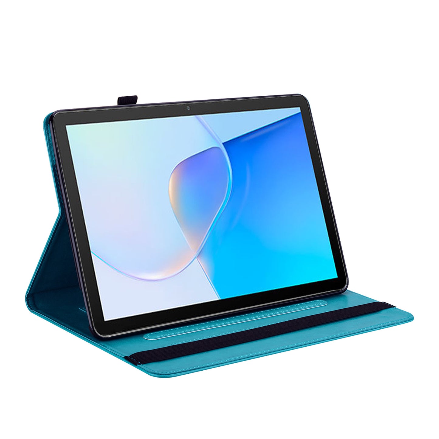 For Honor Pad X9 Case PU Leather Tree Deer Pattern Folding Stand Tablet Cover - Blue