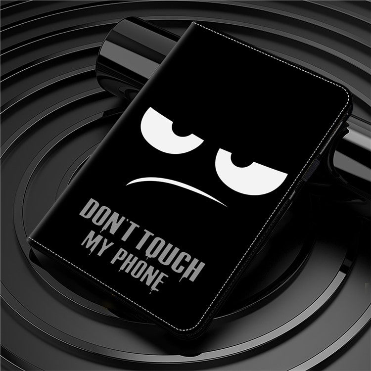 For Honor Pad 8 Case PU Leather Pattern Viewing Stand Card Slots Tablet Cover - Don't Touch My Phone