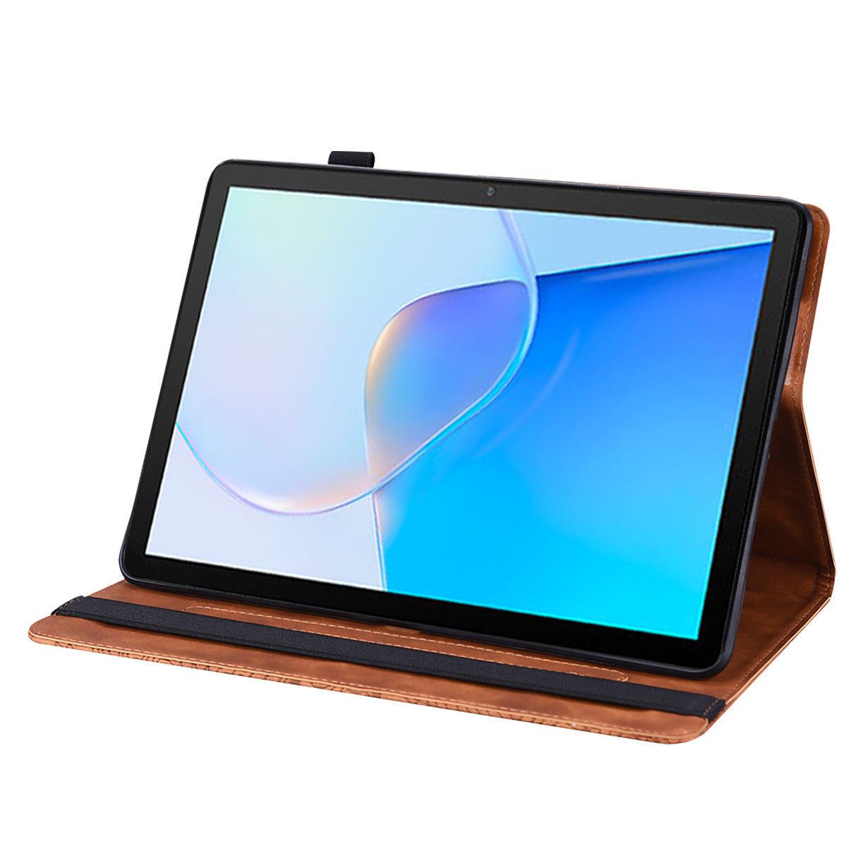 For Honor Pad 8 Case Flower Pattern PU Leather Card Slots Stand Protective Tablet Cover - Brown