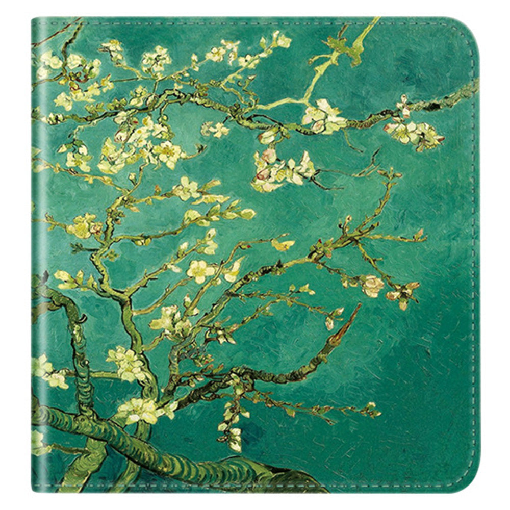 For Kobo Libra 2 N418 Kickstand Case Pattern Printing PU Leather E-Reader Cover - Plum Blossom