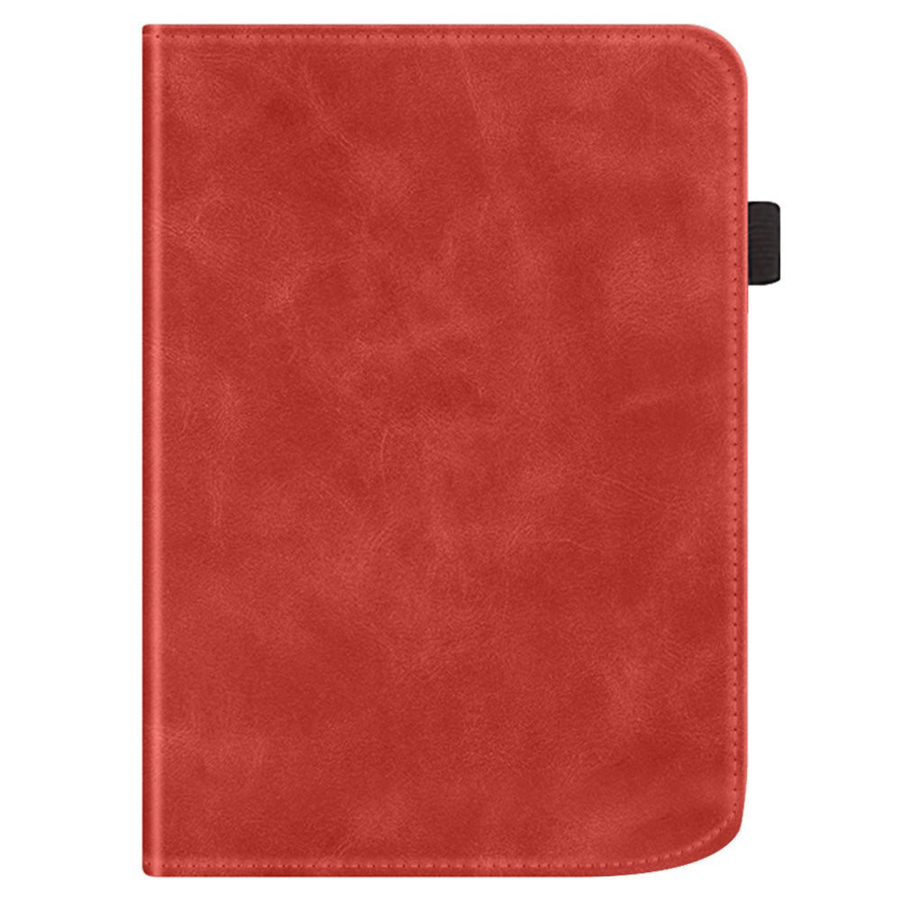 For PocketBook Verse PB629 E-Reader Case Kickstand PU Leather Tablet Cover with Auto Wake / Sleep - Red