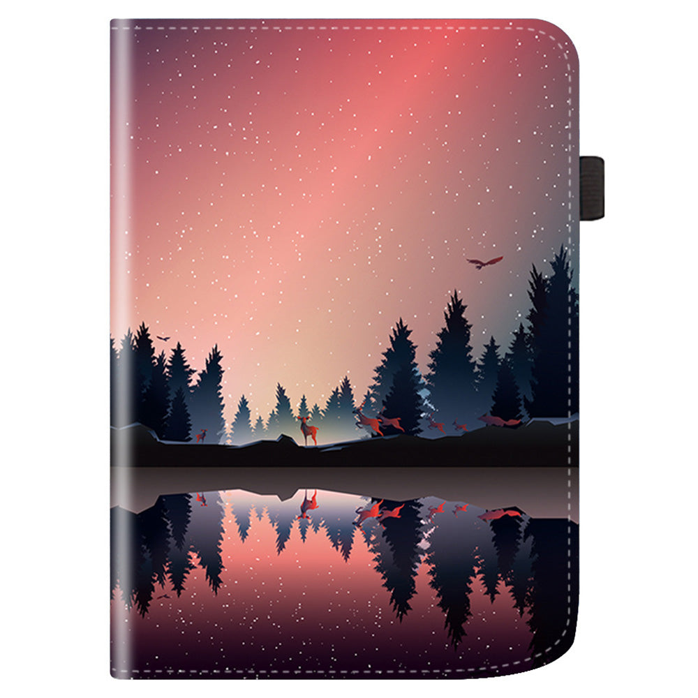 For PocketBook Verse PB629 E-Reader Case Kickstand PU Leather Flip Cover Support Auto Wake / Sleep - Night