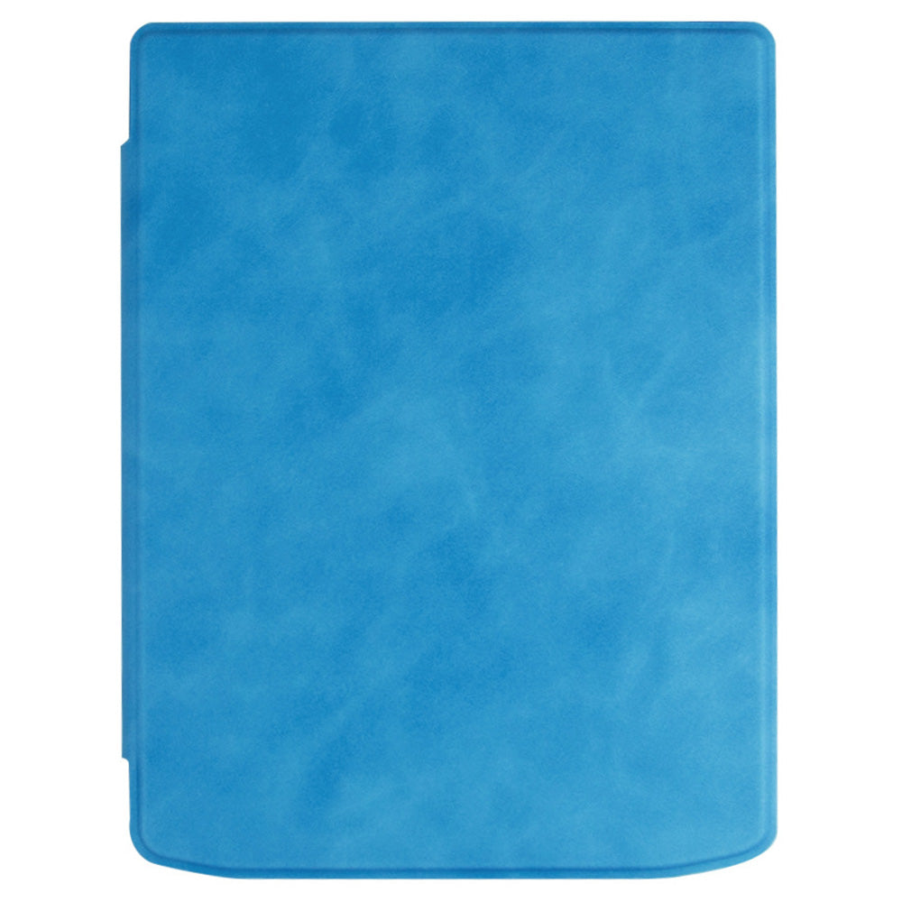 For PocketBook InkPad Color 2 / 3 PB743 Case Skin-Touch PU Leather E-Reader Cover with Auto Wake / Sleep - Sky Blue