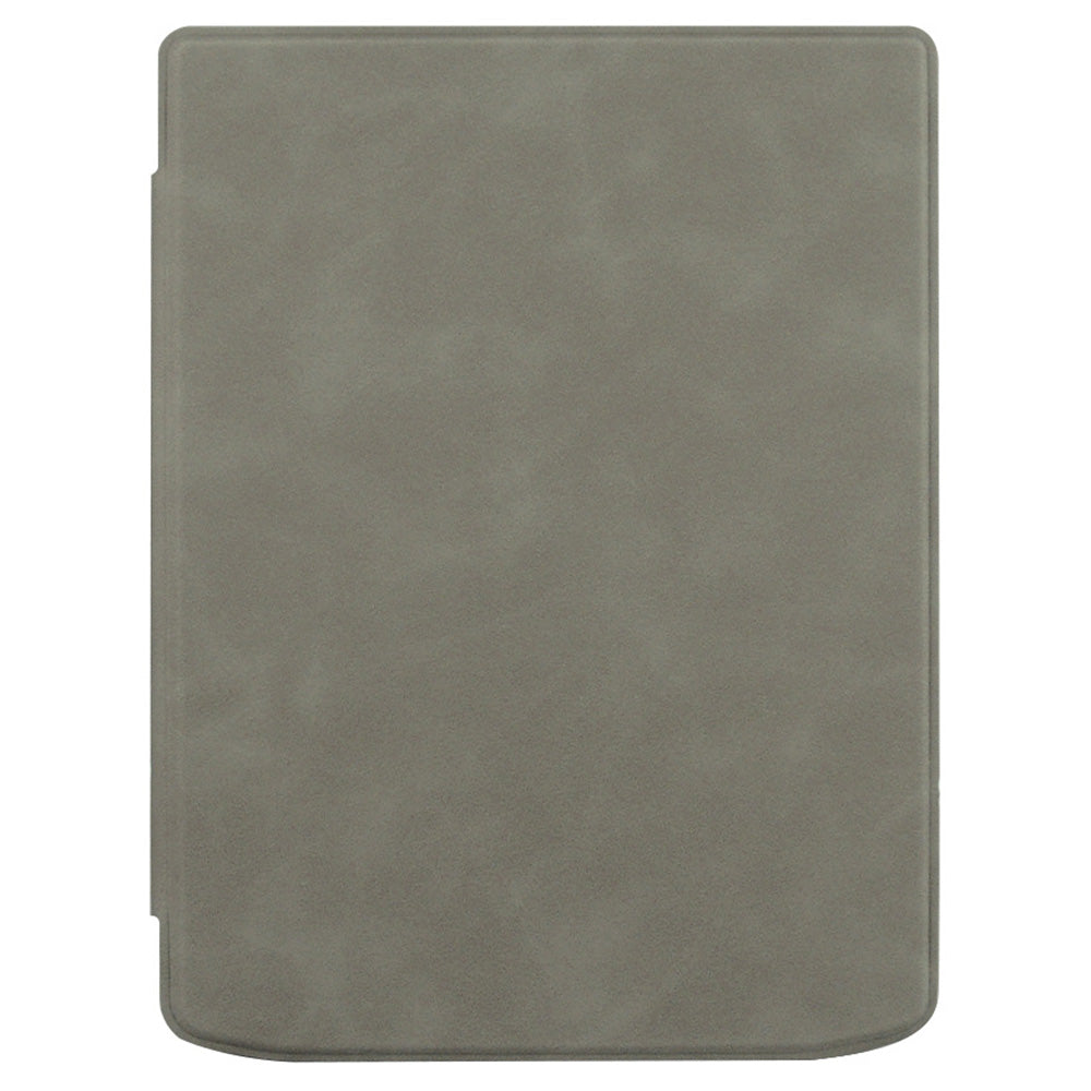 For PocketBook InkPad Color 2 / 3 PB743 Case Skin-Touch PU Leather E-Reader Cover with Auto Wake / Sleep - Grey