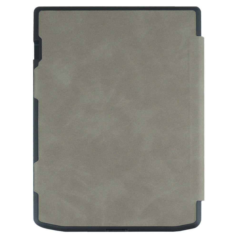 For PocketBook InkPad Color 2 / 3 PB743 Case Skin-Touch PU Leather E-Reader Cover with Auto Wake / Sleep - Grey