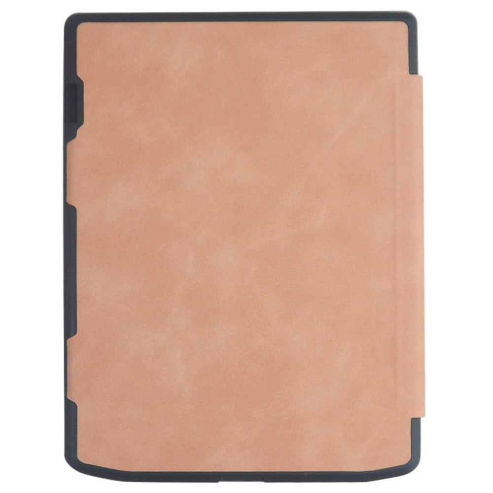 For PocketBook InkPad Color 2 / 3 PB743 Case Skin-Touch PU Leather E-Reader Cover with Auto Wake / Sleep - Rose Gold