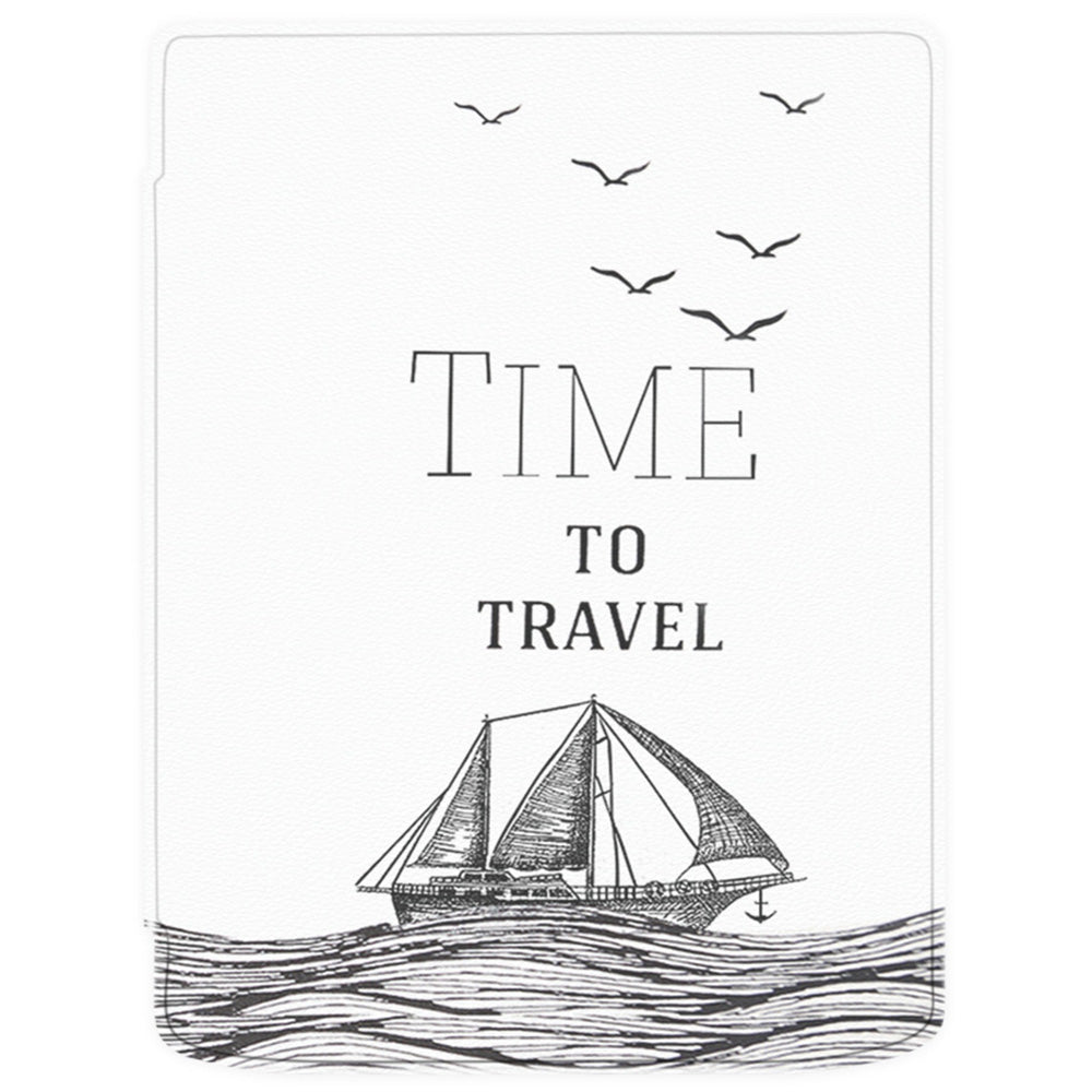For PocketBook InkPad Color 2 / 3 PB743 E-Reader Case Pattern Printing PU Leather Flip Cover - Time to Travel