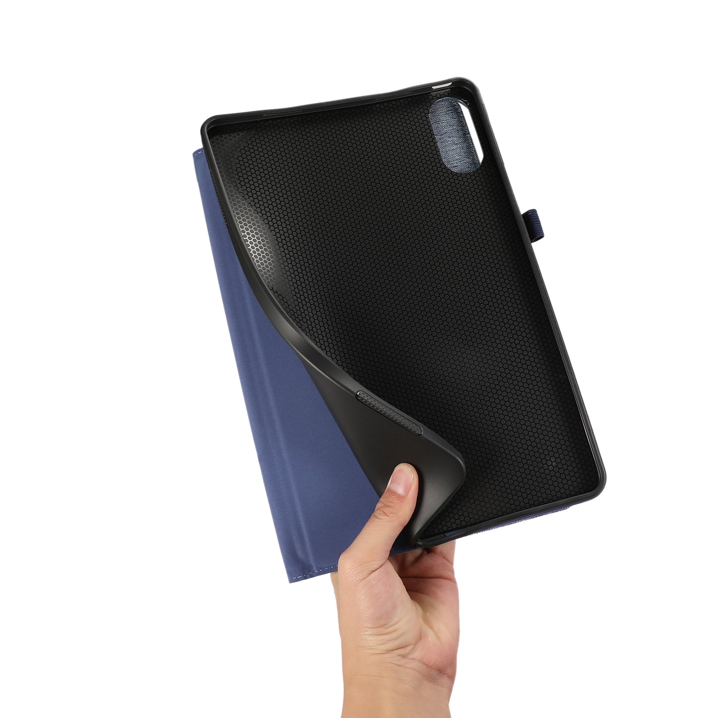 For Xiaomi Redmi Pad Pro Card Holder Cloth Texture Leather Case Tablet Stand Cover - Blue