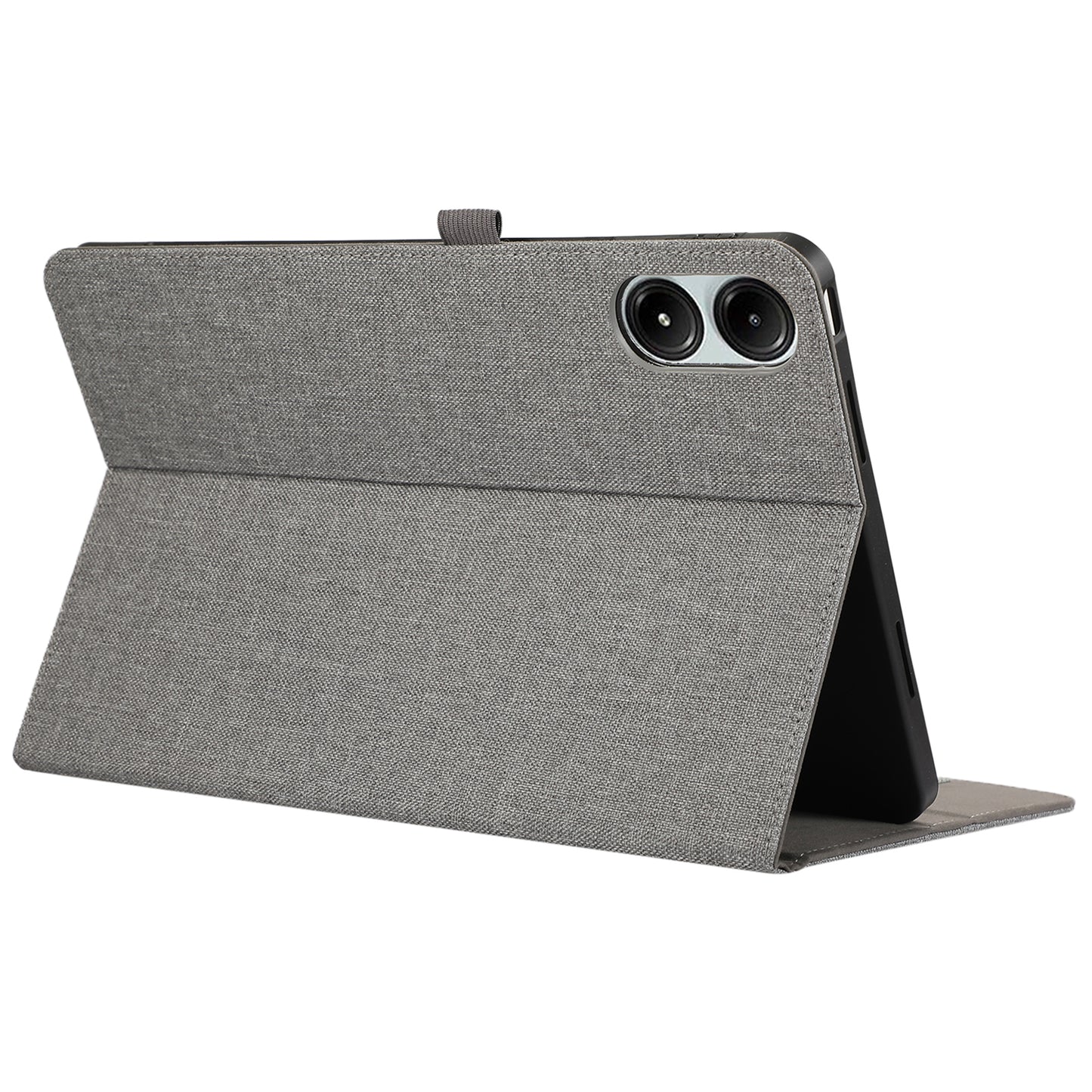 For Xiaomi Redmi Pad Pro Card Holder Cloth Texture Leather Case Tablet Stand Cover - Grey