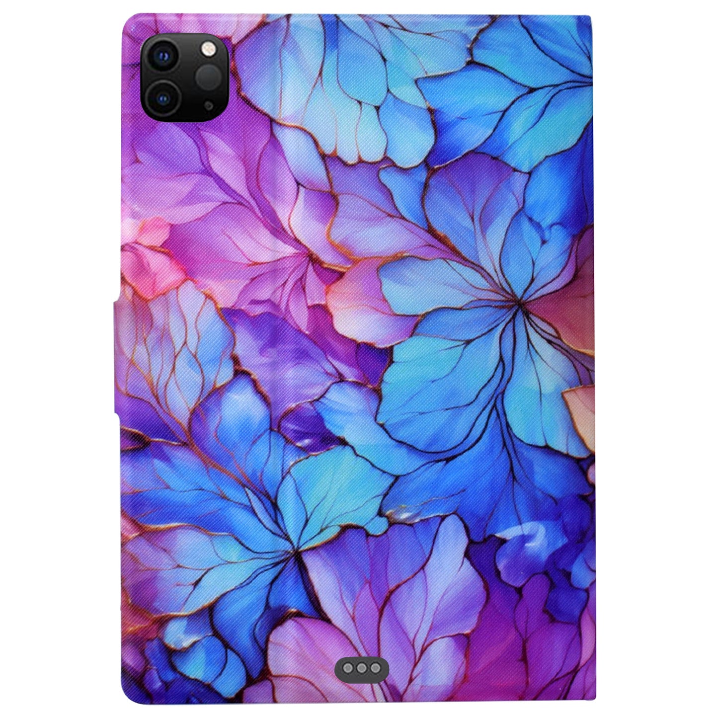 For iPad Pro 11 (2018) / (2020) / iPad Air (2020) / (2022) Case PU Leather Pattern Folio Smart Tablet Cover - Petal