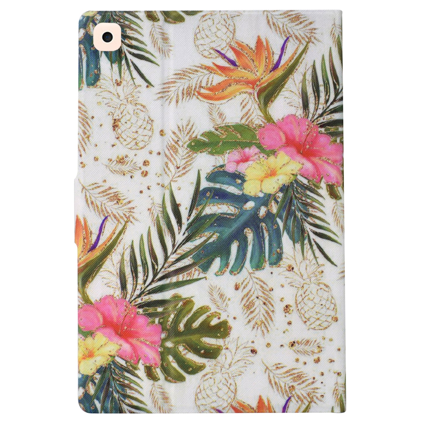 For iPad 10.2 (2020) / (2019) / iPad Air 10.5 inch (2019) Leather Case Pattern Print Card Slots Tablet Cover - Golden Pineapple