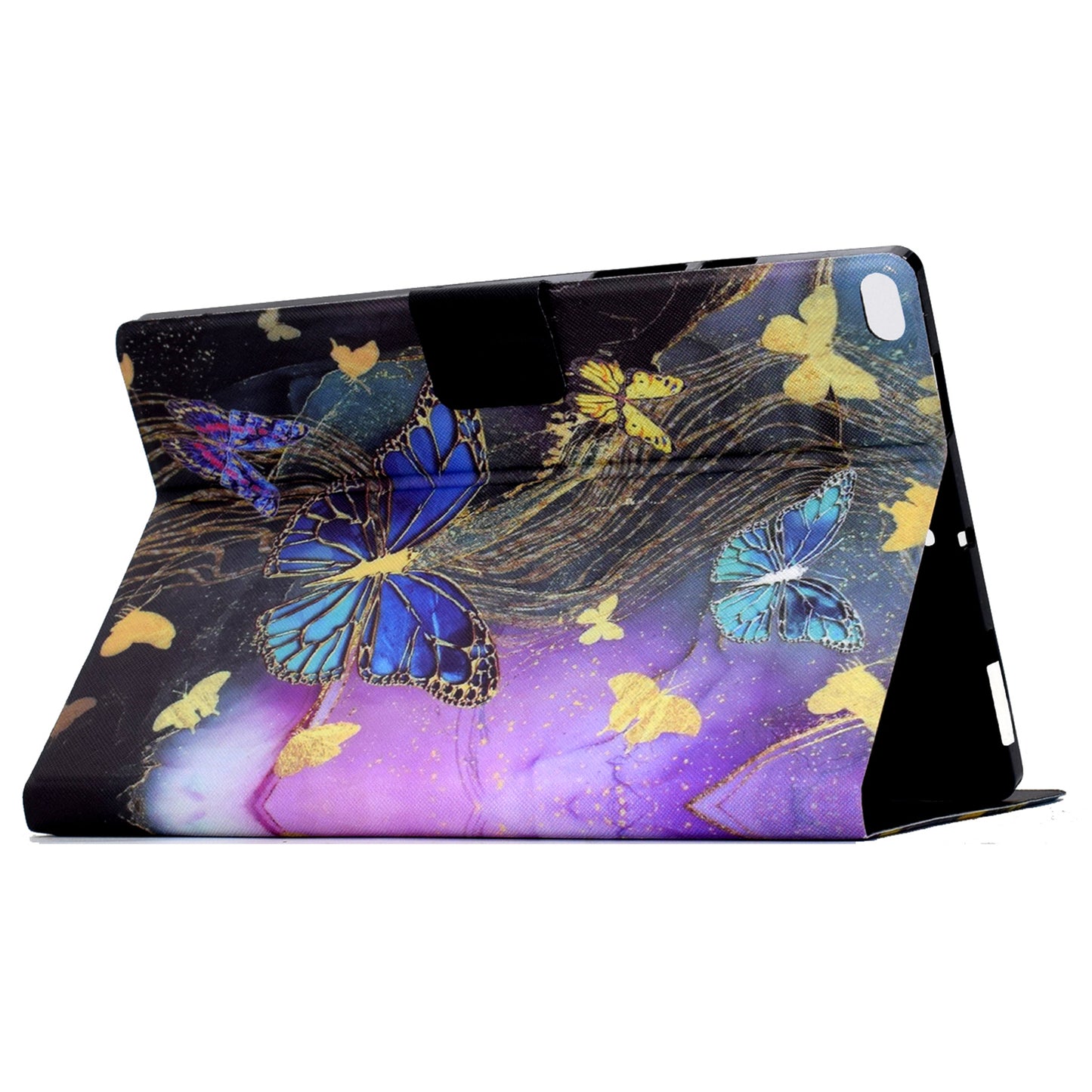 For iPad Mini / Mini 2 / mini 3 / mini 4 / mini (2019) 7.9 inch Case PU Leather Pattern Printed Cover with Card Holder - Golden Butterflies