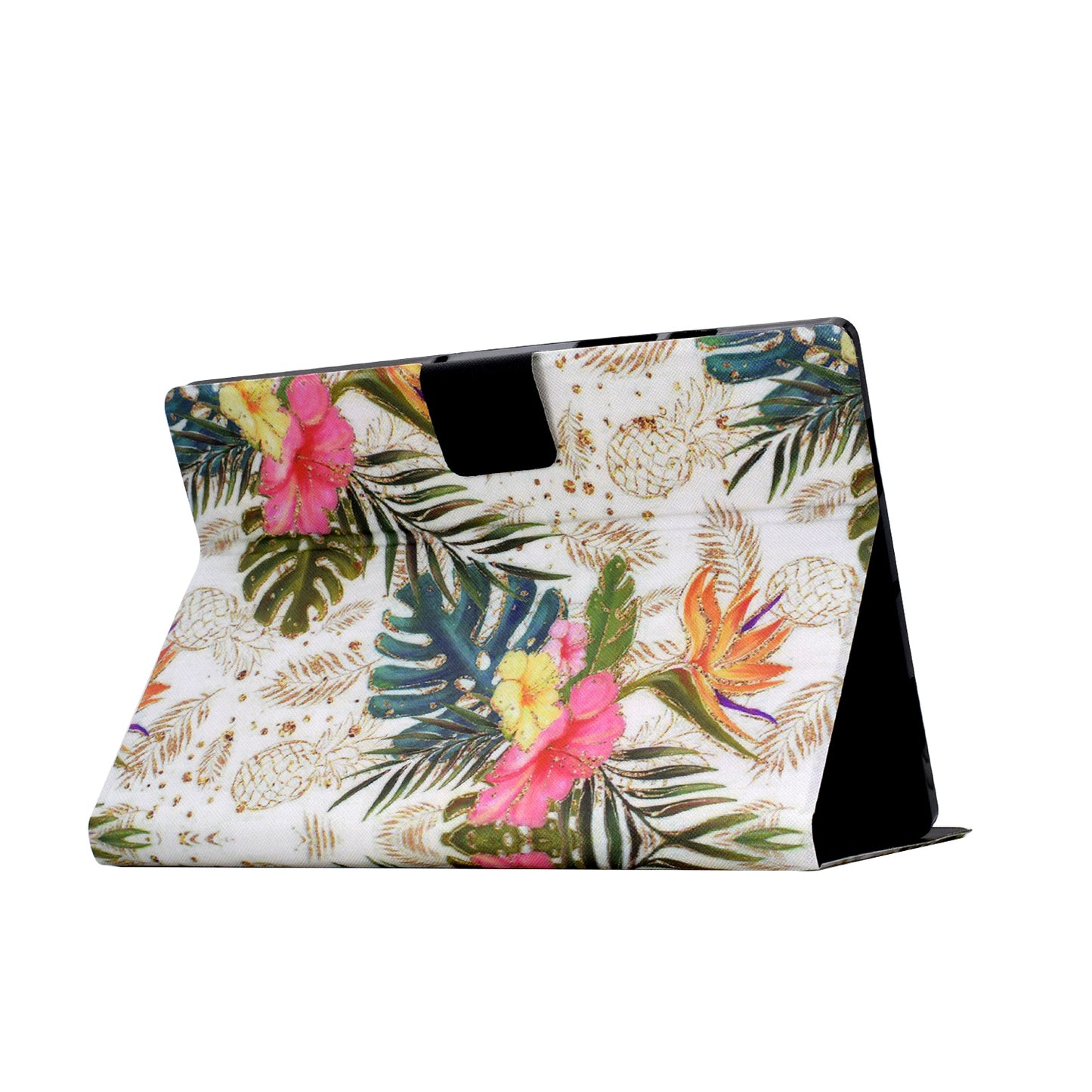 For Amazon Kindle Paperwhite (2021) Case Card Slot Pattern Printing Leather E-Reader Cover - Golden Pineapple