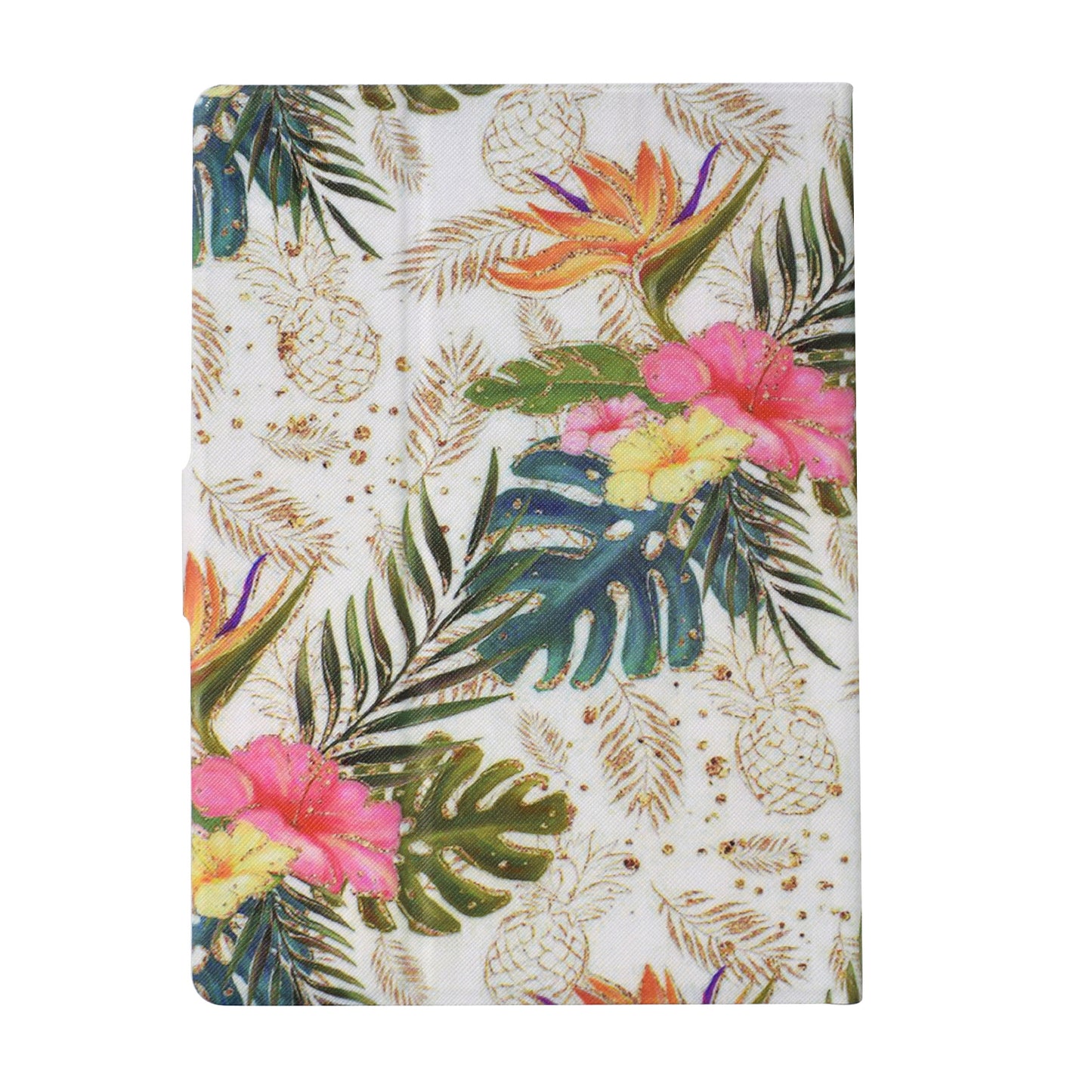 For Amazon Kindle Paperwhite (2021) Case Card Slot Pattern Printing Leather E-Reader Cover - Golden Pineapple