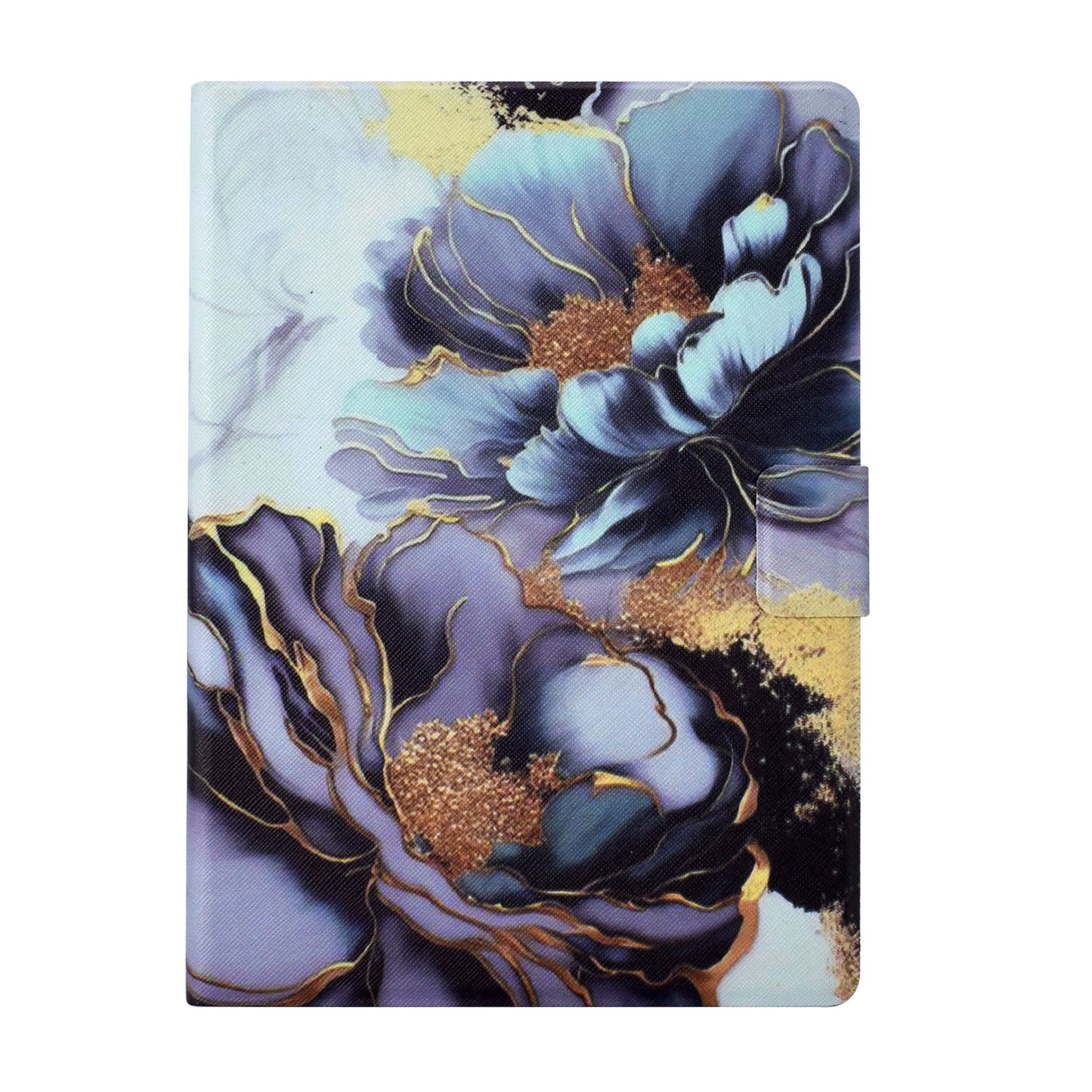For Amazon Kindle Paperwhite (2021) Case Card Slot Pattern Printing Leather E-Reader Cover - Peony Flower