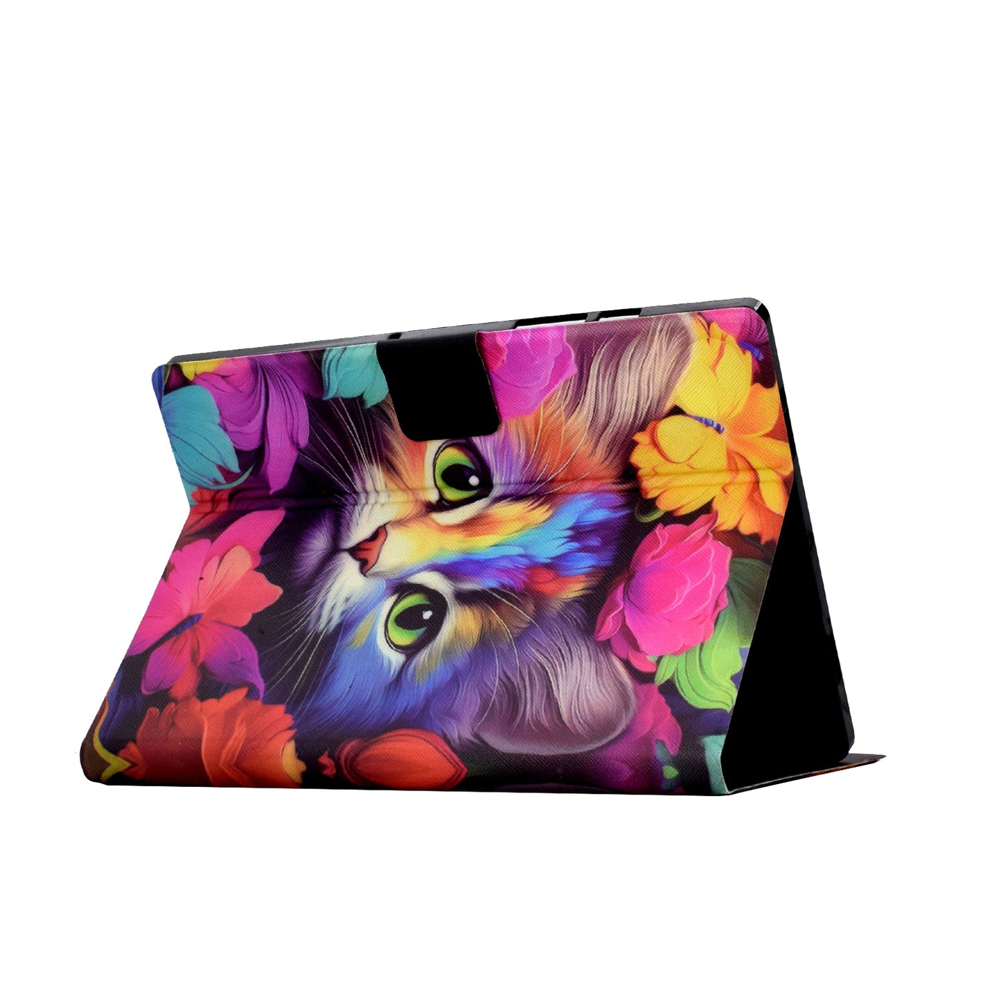 For Amazon Kindle Paperwhite (2021) Case Card Slot Pattern Printing Leather E-Reader Cover - Rose Cat