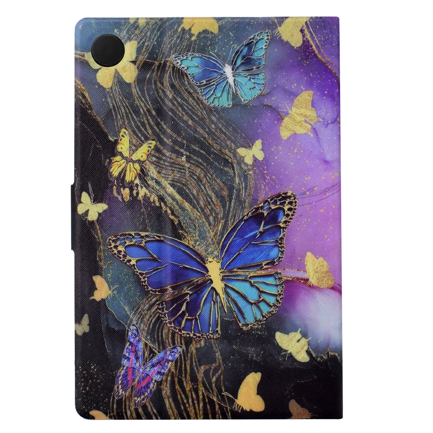 For Samsung Galaxy Tab A8 10.5 (2021) X205 X200 / (2022) Case Card Slot Tablet Leather Cover - Golden Butterflies