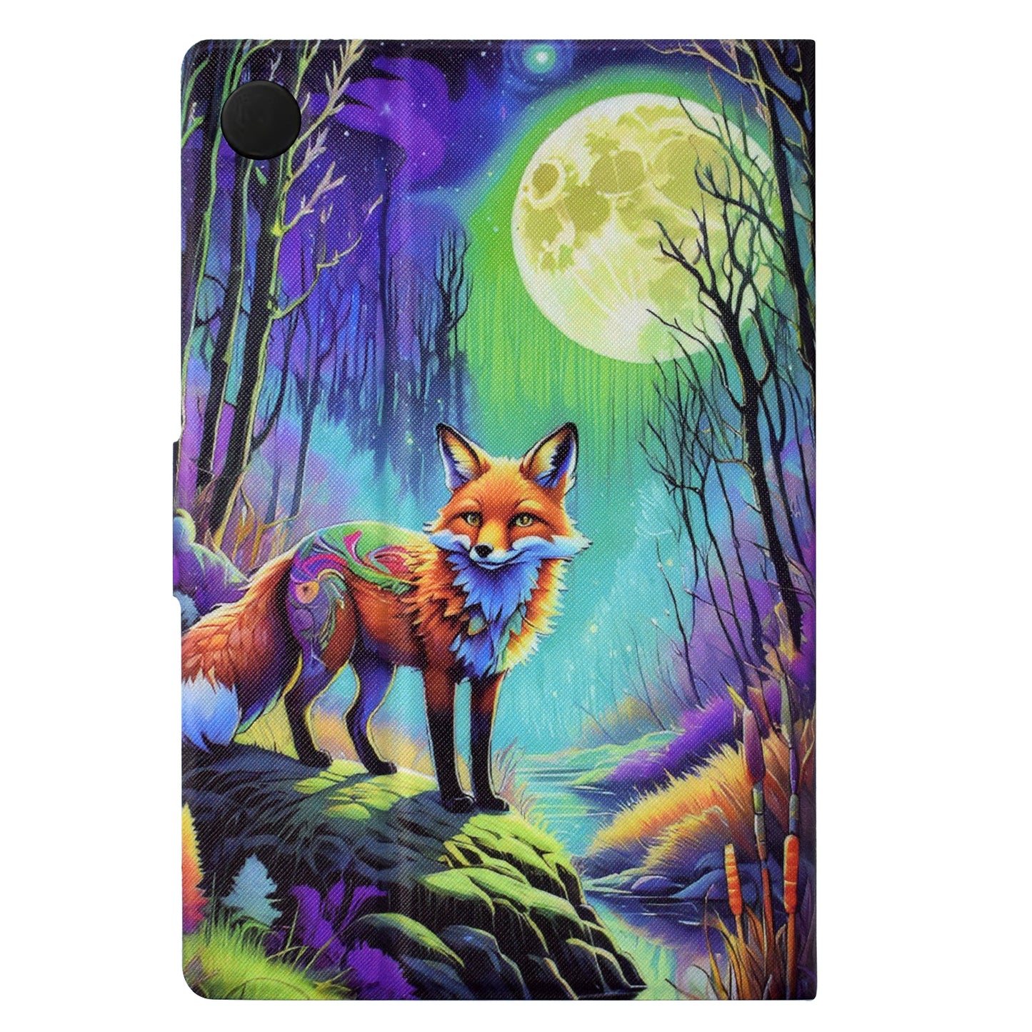 For Samsung Galaxy Tab A8 10.5 (2021) X205 X200 / (2022) Case Card Slot Tablet Leather Cover - Moonlight Fox
