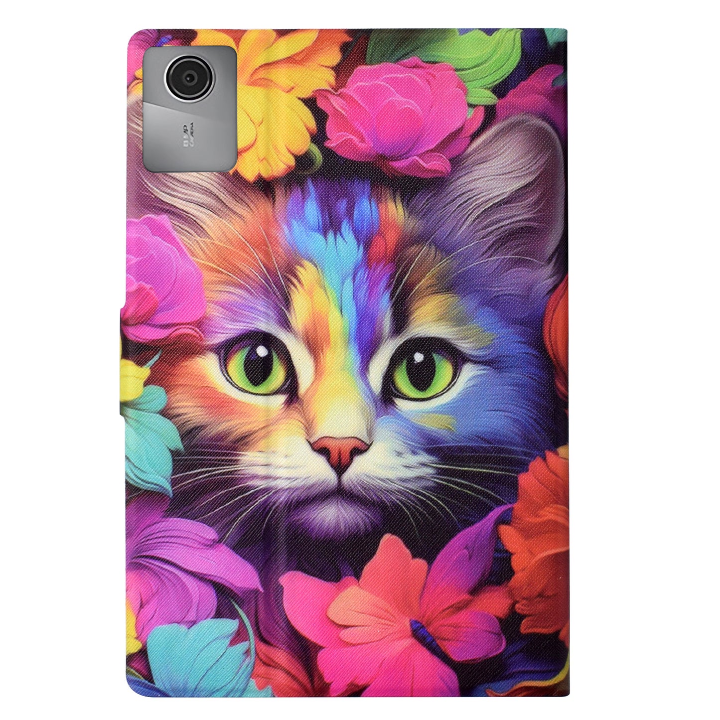 For Lenovo Tab M11 / Xiaoxin Pad 11 2024 Case Pattern Printing PU Leather Tablet Cover - Rose Cat