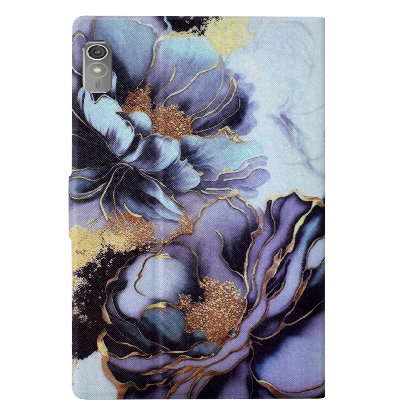 For Lenovo Tab P11 Gen 2 / Xiaoxin Pad Plus (2023) Case Card Slot Leather Stand Tablet Cover - Peony Flower