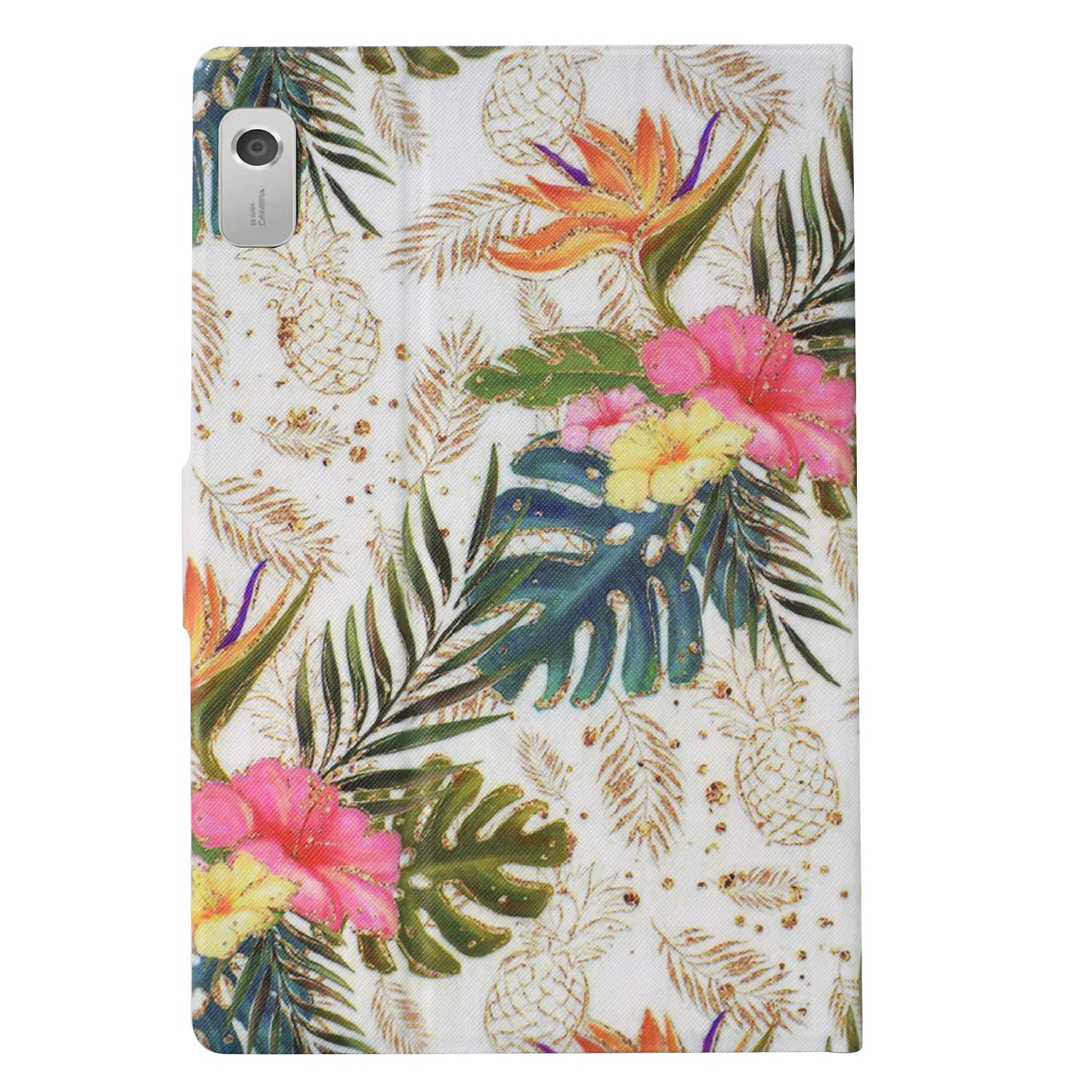 For Lenovo Tab M9 TB-310FU Case Pattern Anti-Collision Leather Shell with Auto Wake / Sleep Function - Golden Pineapple