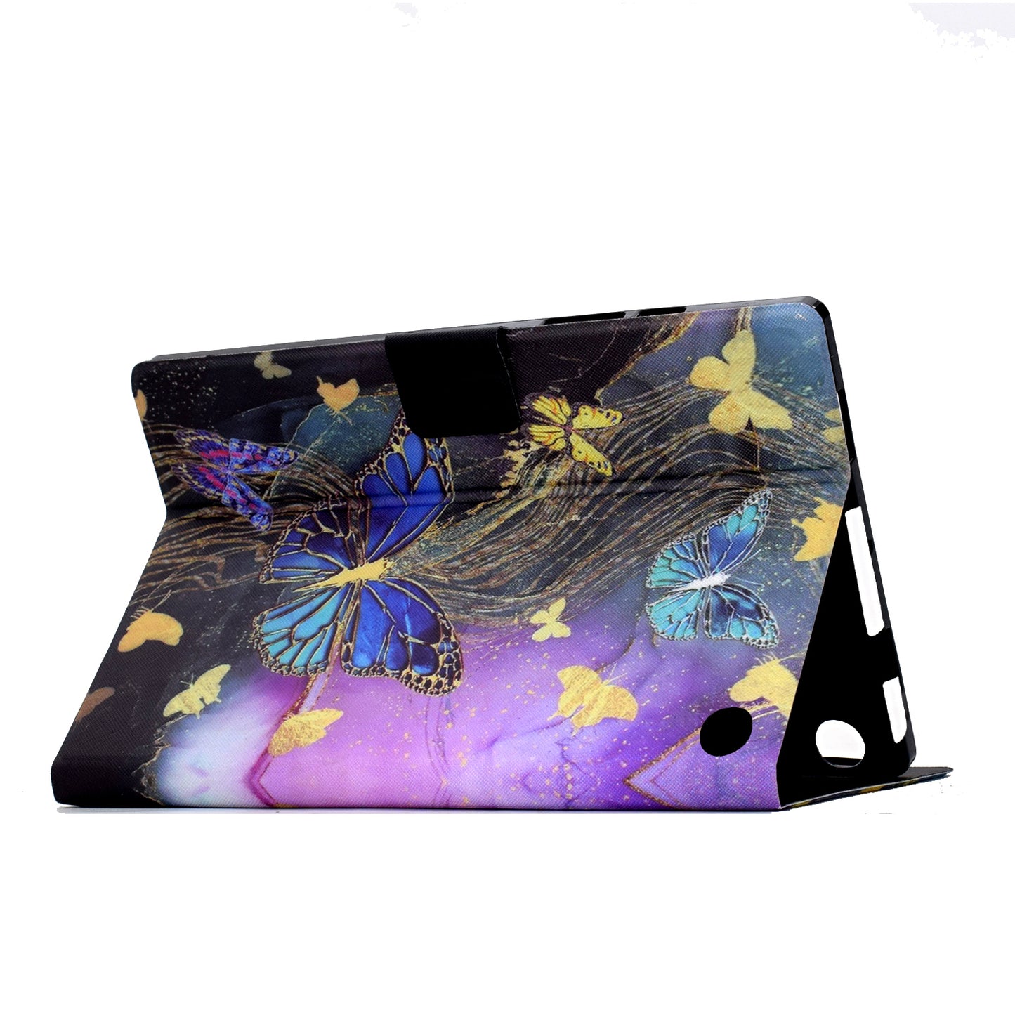 For Amazon Fire HD 10 (2021) / (2023) / Fire HD 10 Plus (2021) / (2023) Case Stand Pattern PU Leather Pattern Tablet Cover - Golden Butterflies