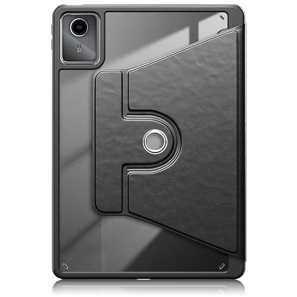 For Lenovo Tab M11 TB330 / Xiaoxin Pad 11 2024 Case Rotate Stand PU Leather+Acrylic+TPU Tablet Cover - Black