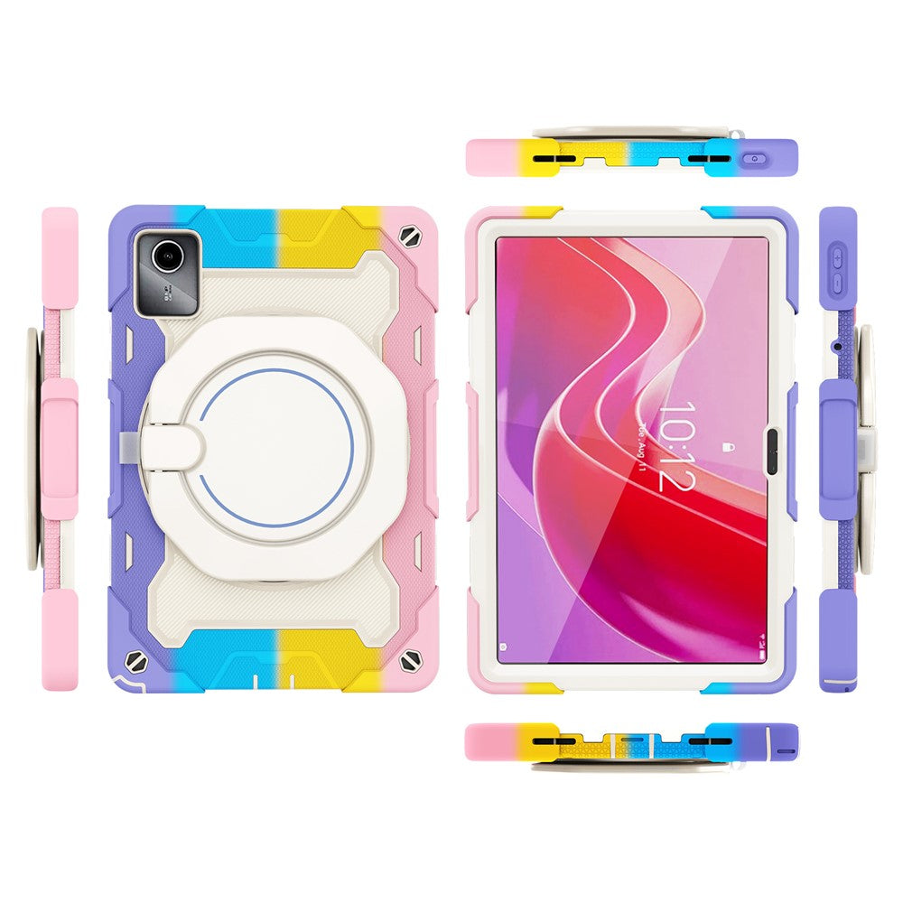 For Lenovo Tab M11 / Tab K11 Wholesale Tablet Case PC+Silicone Cover with Kickstand - Colorful Pink