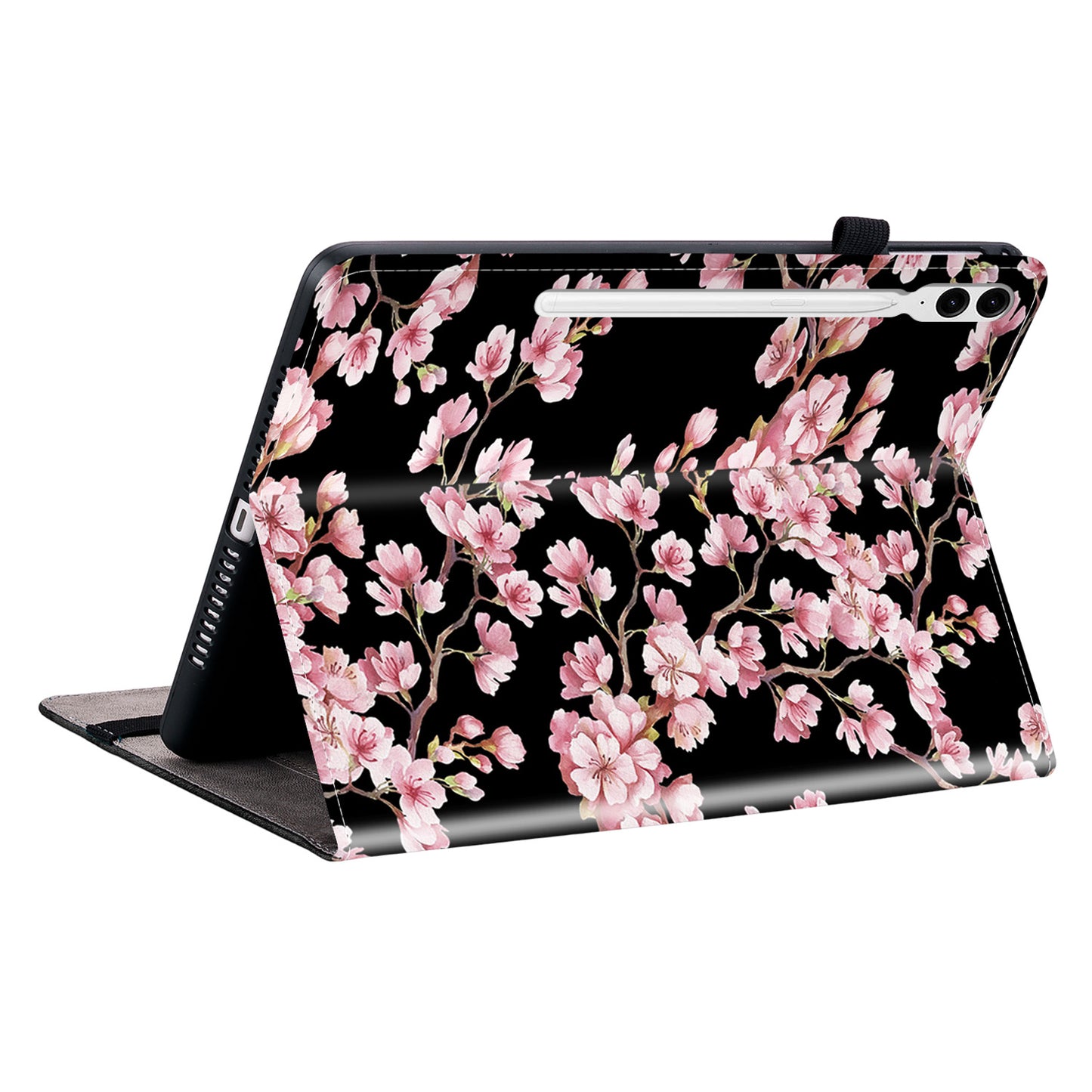 For Samsung Galaxy Tab S10+ / S9+ / Tab S9 FE+ Case Flip Pattern Printing Card Holder Tablet Shell - Plum Blossom