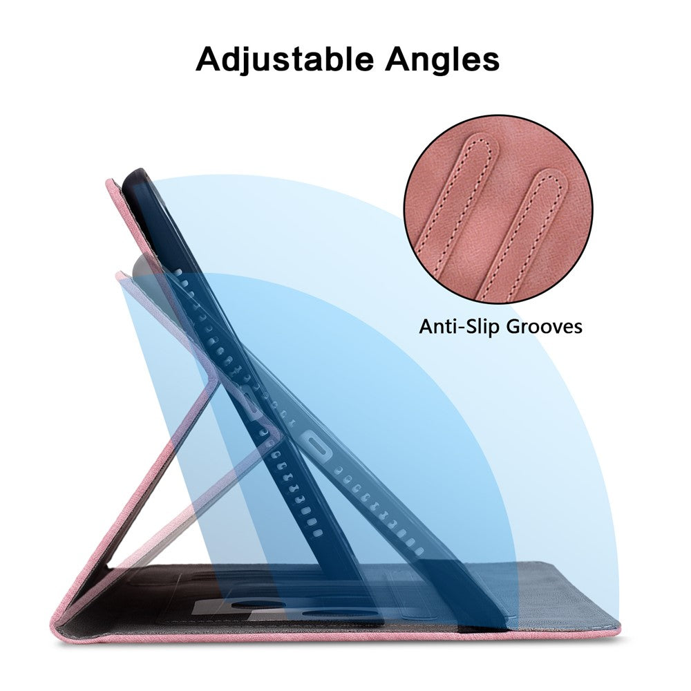 For Lenovo Tab M11 / Xiaoxin Pad 11 2024 Case Card Slots Leather Tablet Cover Lily Flower - Pink