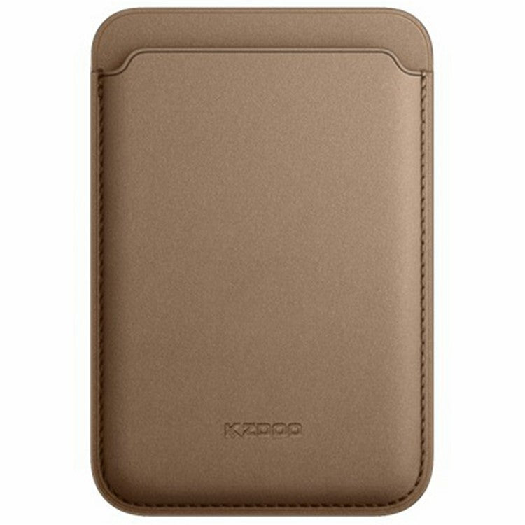 KZDOO Mag Elite Wallet Magnetic Card Holder Compatible with MagSafe Cell Phone Leather Wallet - Khaki