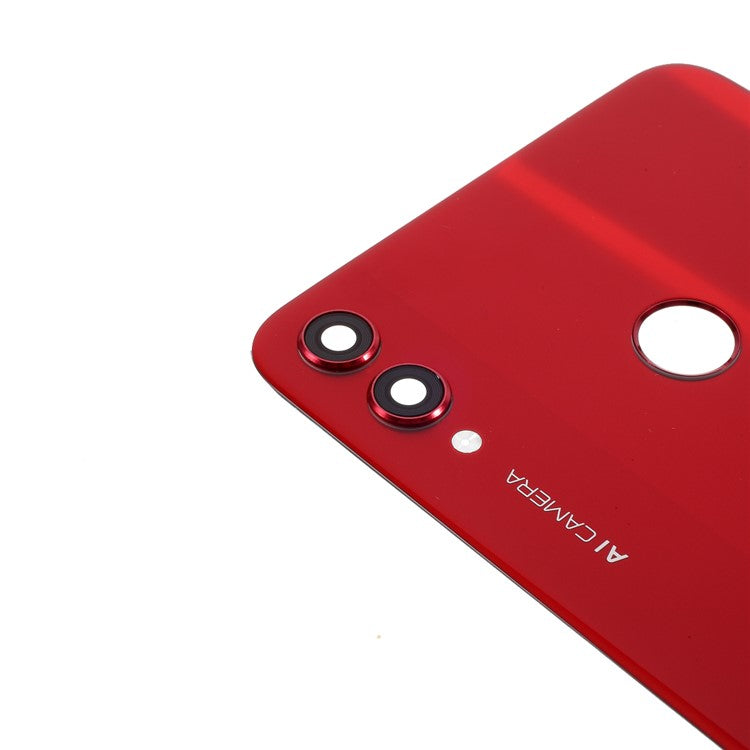 OEM Battery Cover with Adhesive Sticker + Camera Lens Ring Cover for Huawei Honor 8X - Red