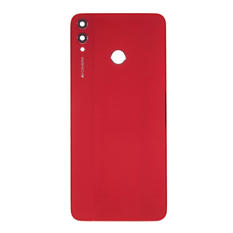 OEM Battery Cover with Adhesive Sticker + Camera Lens Ring Cover for Huawei Honor 8X - Red
