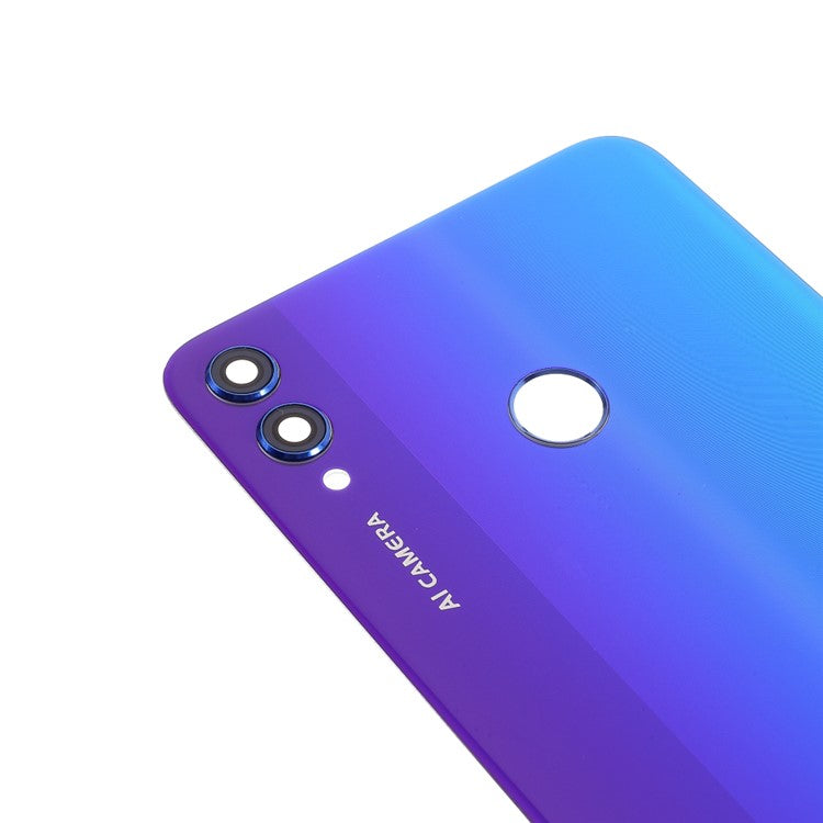 OEM Battery Cover with Adhesive Sticker + Camera Lens Ring Cover for Huawei Honor 8X - Blue