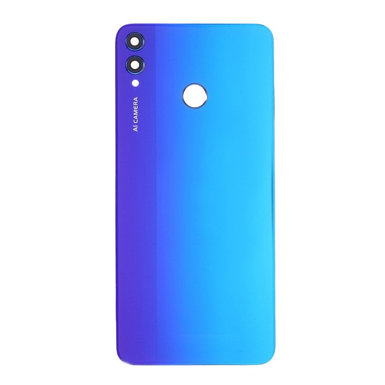 OEM Battery Cover with Adhesive Sticker + Camera Lens Ring Cover for Huawei Honor 8X - Blue