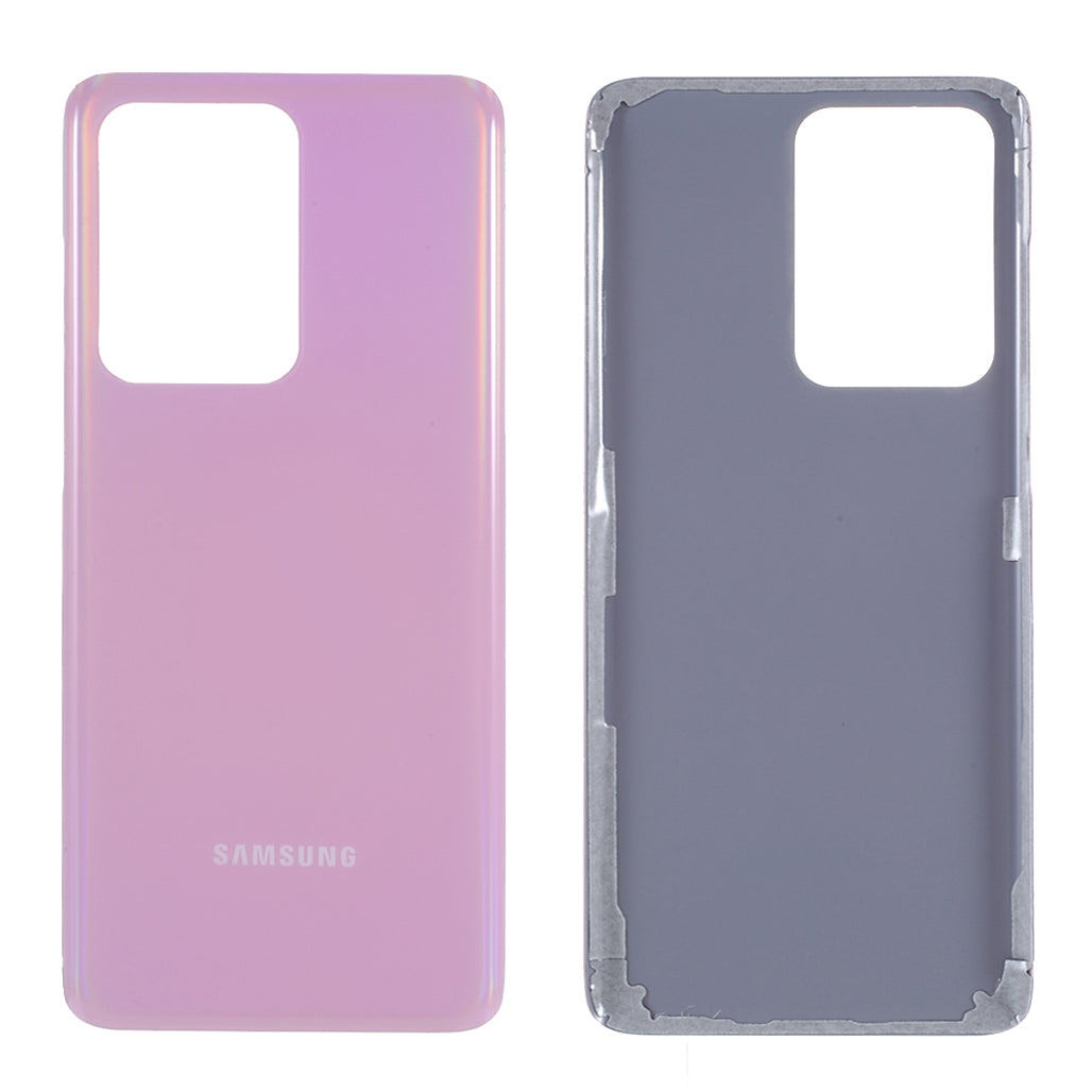 For Samsung Galaxy S20 Ultra G988 Battery Housing Cover with Adhesive Sticker Replacement Parts - Pink