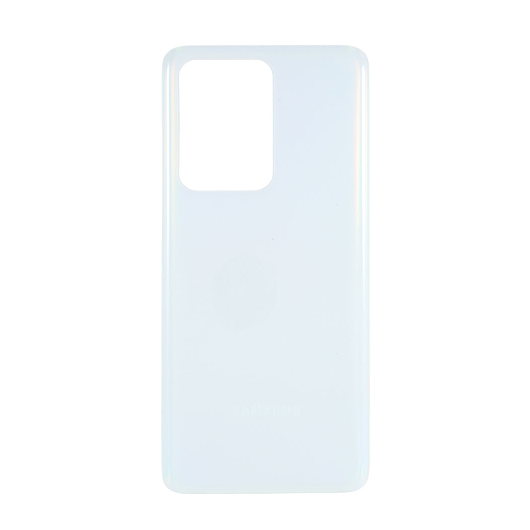 For Samsung Galaxy S20 Ultra G988 Battery Housing Cover with Adhesive Sticker Replacement Parts - White