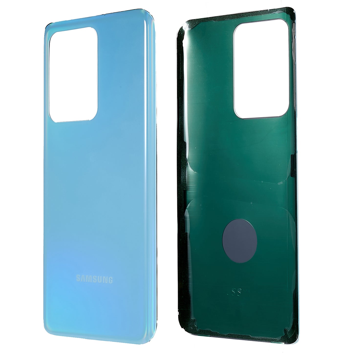 For Samsung Galaxy S20 Ultra G988 Battery Housing Cover with Adhesive Sticker Replacement Parts - Blue