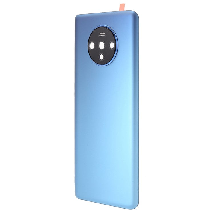 OEM Battery Cover Housing Door Back Case Replacement with Camera Lens Ring Cover for OnePlus 7T - Blue