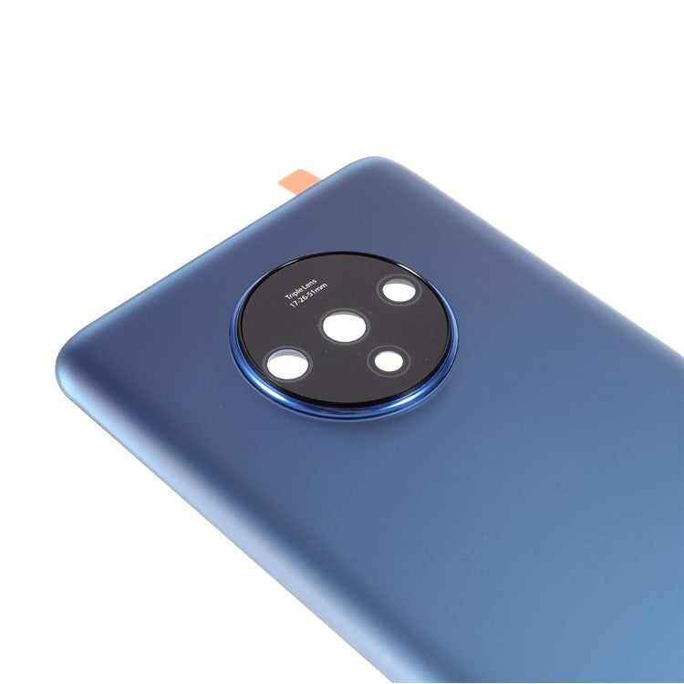 OEM Battery Cover Housing Door Back Case Replacement with Camera Lens Ring Cover for OnePlus 7T - Blue