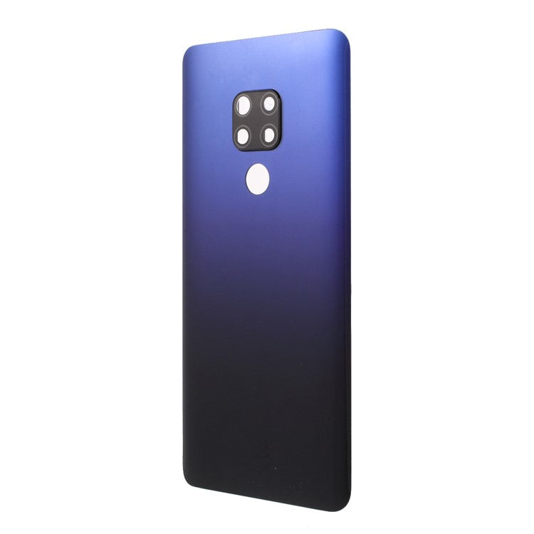 For Huawei Mate 20 Housing Battery Door Back Cover Replacement Parts with Camera Ring Cover (without Logo) - Blue