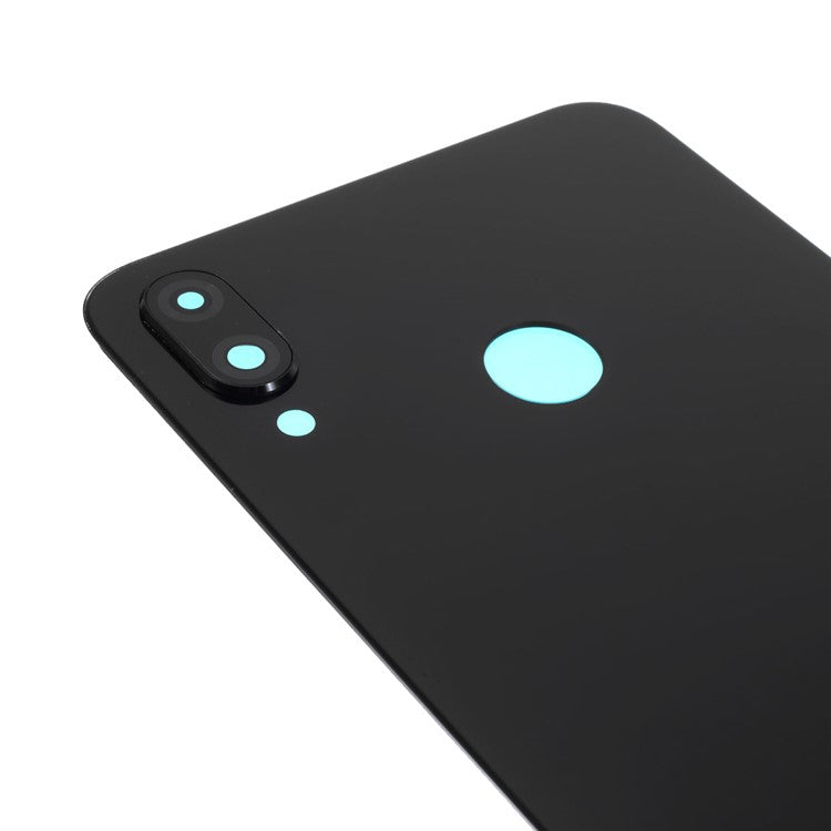 Battery Housing Back Cover with Camera Ring Lens Cover Replacement (without Logo) for Huawei nova 3i - Black