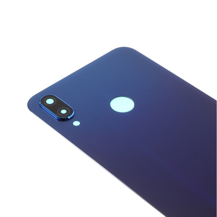 Battery Housing Back Cover with Camera Ring Lens Cover Replacement (without Logo) for Huawei nova 3i - Blue