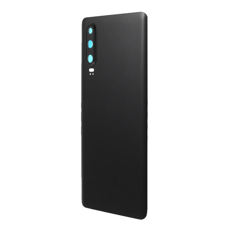 Battery Back Cover Rear Housing with Camera Lens Cover Part (without Logo) for Huawei P30 - Black